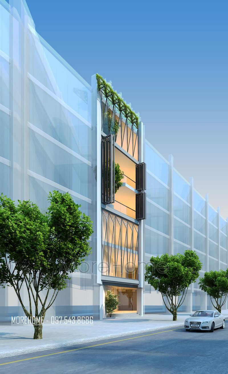 Thiết kế kiến trúc nhà phố Lạc Long Quân